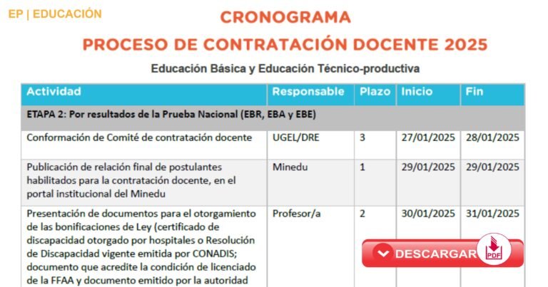 Contrato docente 2025