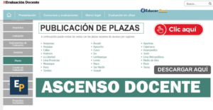 Plazas para Ascenso Docente