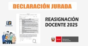 Declaración jurada para la reasignación docente 2025